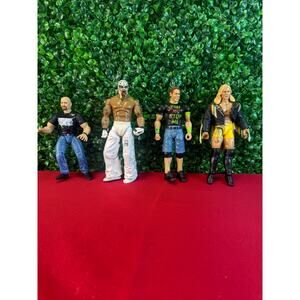 WWE AEW Figure Lot  John Cena Stone Cold Chris Jericho Rey Mysterio Jakks Mattel